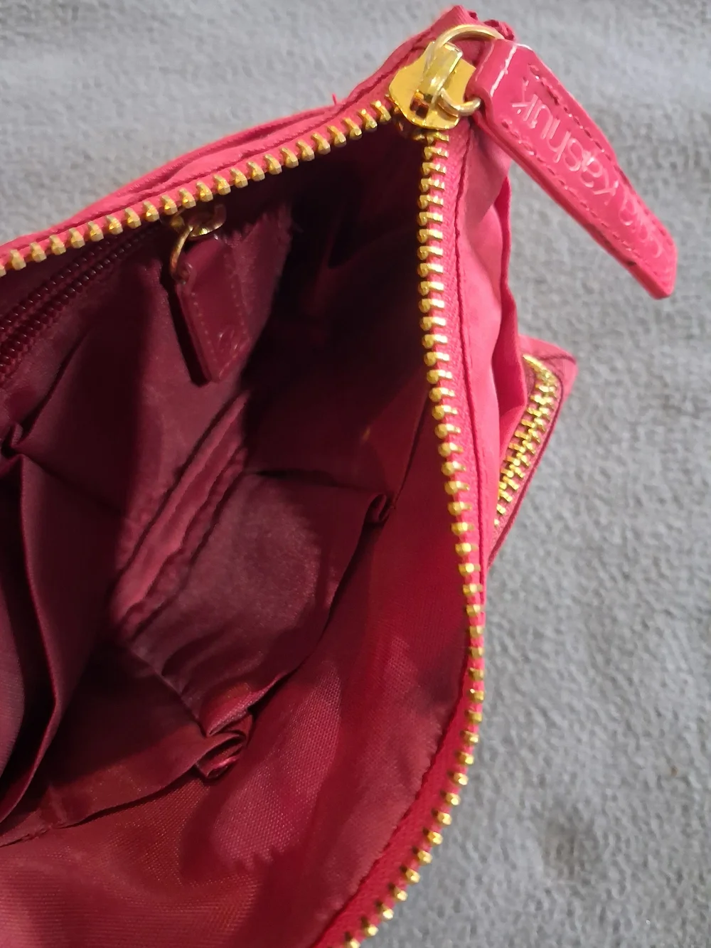 Red Women's Nylon Cosmetic Pouch